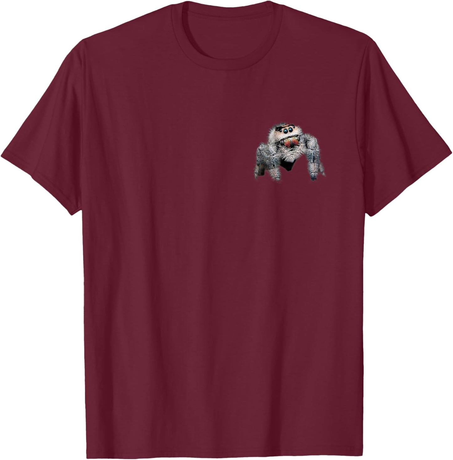 Cute Jumping Spider T-Shirt - T-Shirt | Maroon