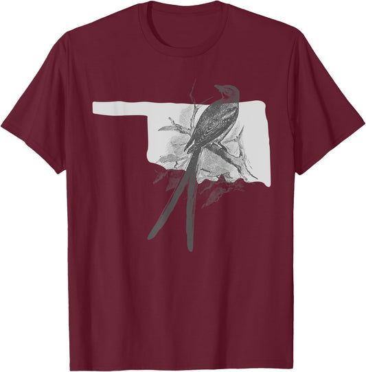 Oklahoma State Scissor-Tailed Flycatcher T-Shirt - T-Shirt | Maroon