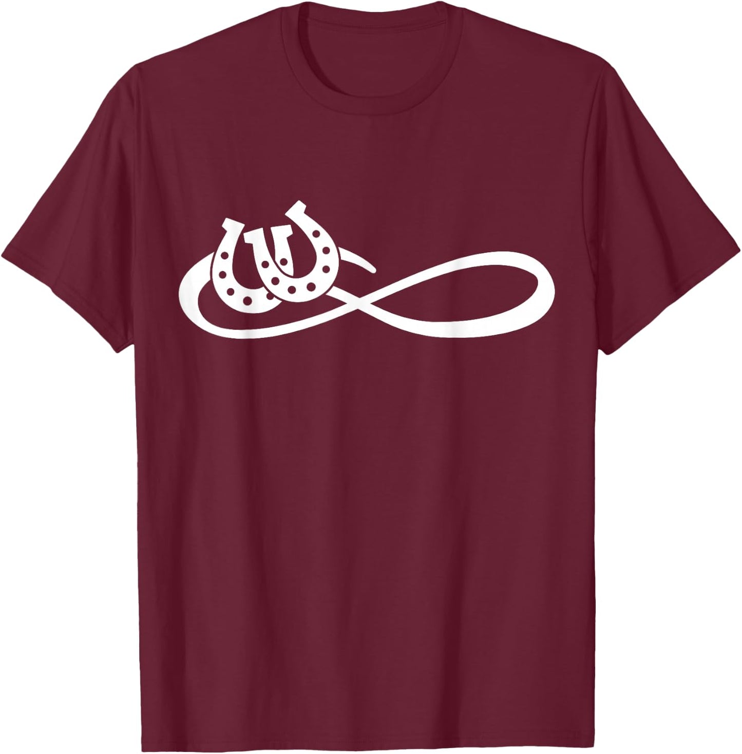 Horseshoe Infinity Horse Lover Ferrier T-Shirt - T-Shirt | Maroon