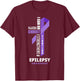 Epilepsy Warrior God Jesus Christ Epilepsy Awareness T-Shirt - T-Shirt | Maroon