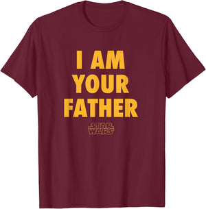 Amazon Essentials Disney | Marvel | Star Wars | Princess Men's Father's Day Graphic Short Sleeve , Black, Small T-Shirt - T-Shirt | Maroon