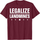 Legalize Landmines Landmine Activist Activism T-Shirt - T-Shirt | Maroon