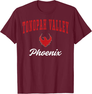 Tonopah Valley High School Phoenix C3 T-Shirt - T-Shirt | Maroon