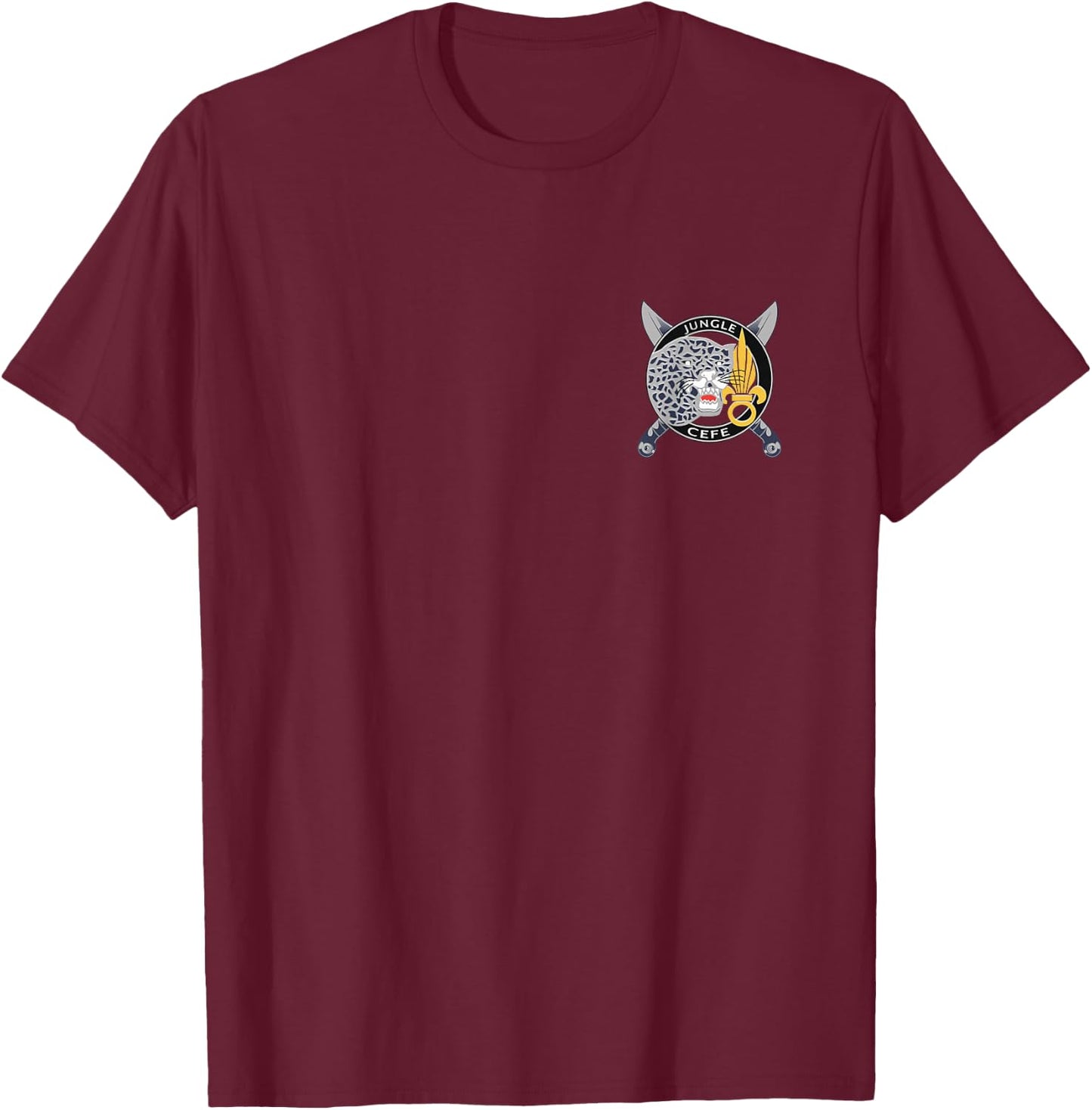 French Legion Etrangere Foreign Jungle Warfare French Army T-Shirt - T-Shirt | Maroon
