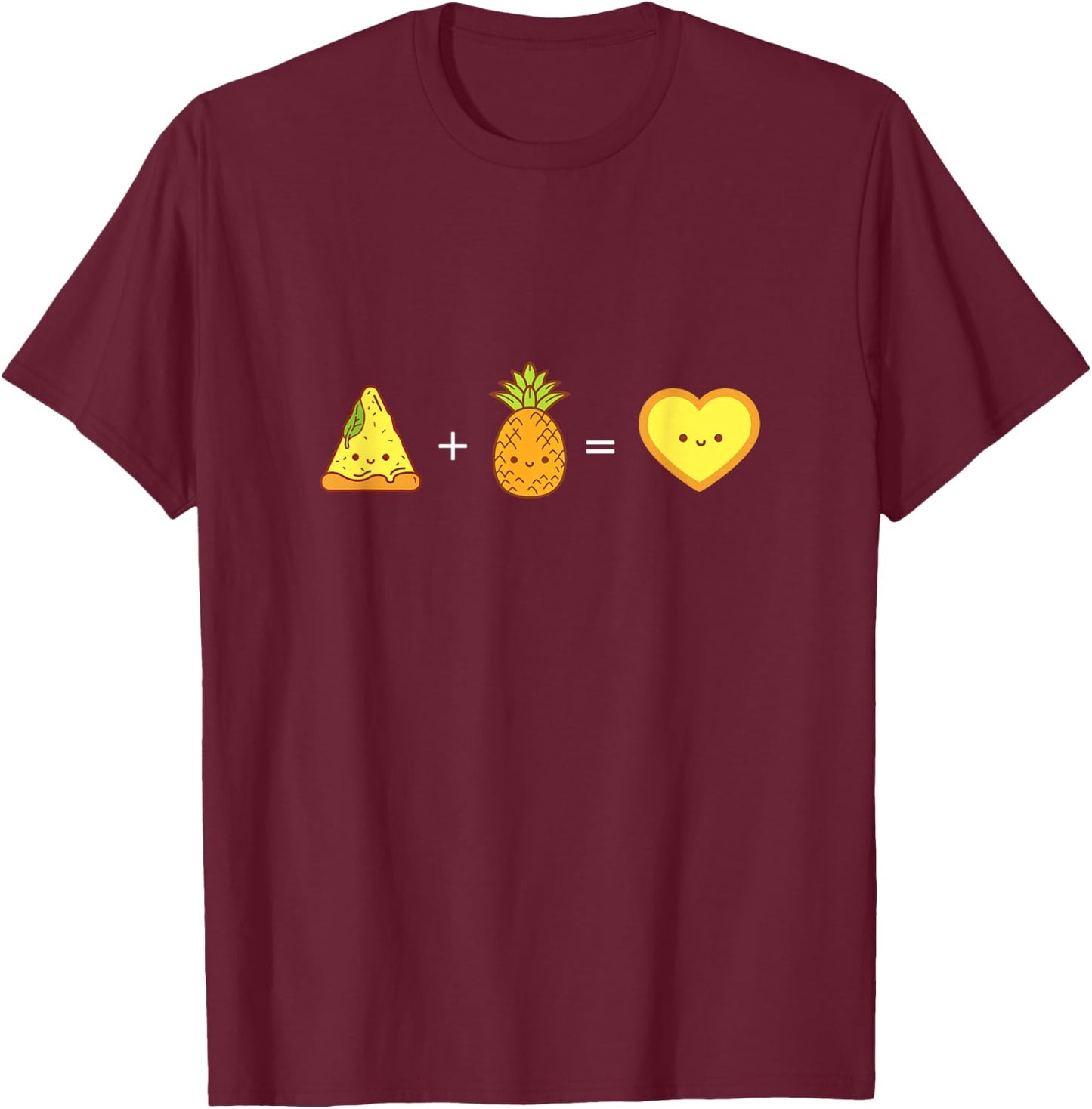 Pizza Hawaii Design for Pineapple Pizza Lover T-Shirt - T-Shirt | Maroon