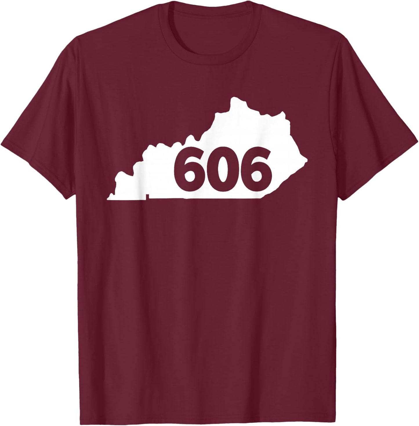 Kentucky 606 Area Code T-Shirt - T-Shirt | Maroon
