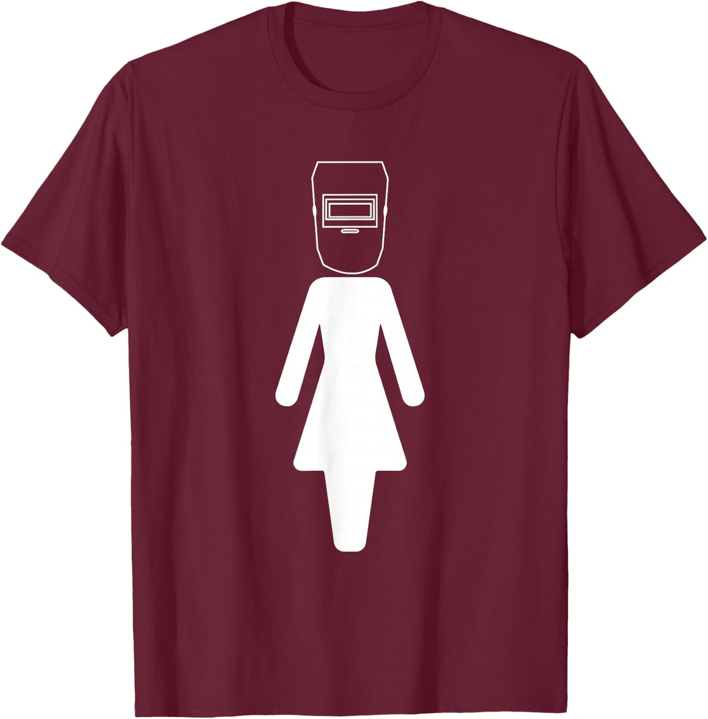 Welder Woman Girl Welding Wife Mother T-Shirt - T-Shirt | Maroon