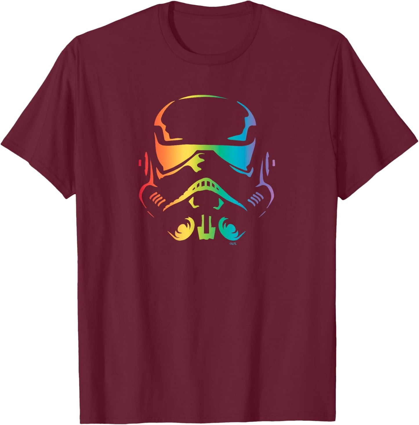 Star Wars Pride Stormtrooper Helmet T-Shirt - T-Shirt | Maroon