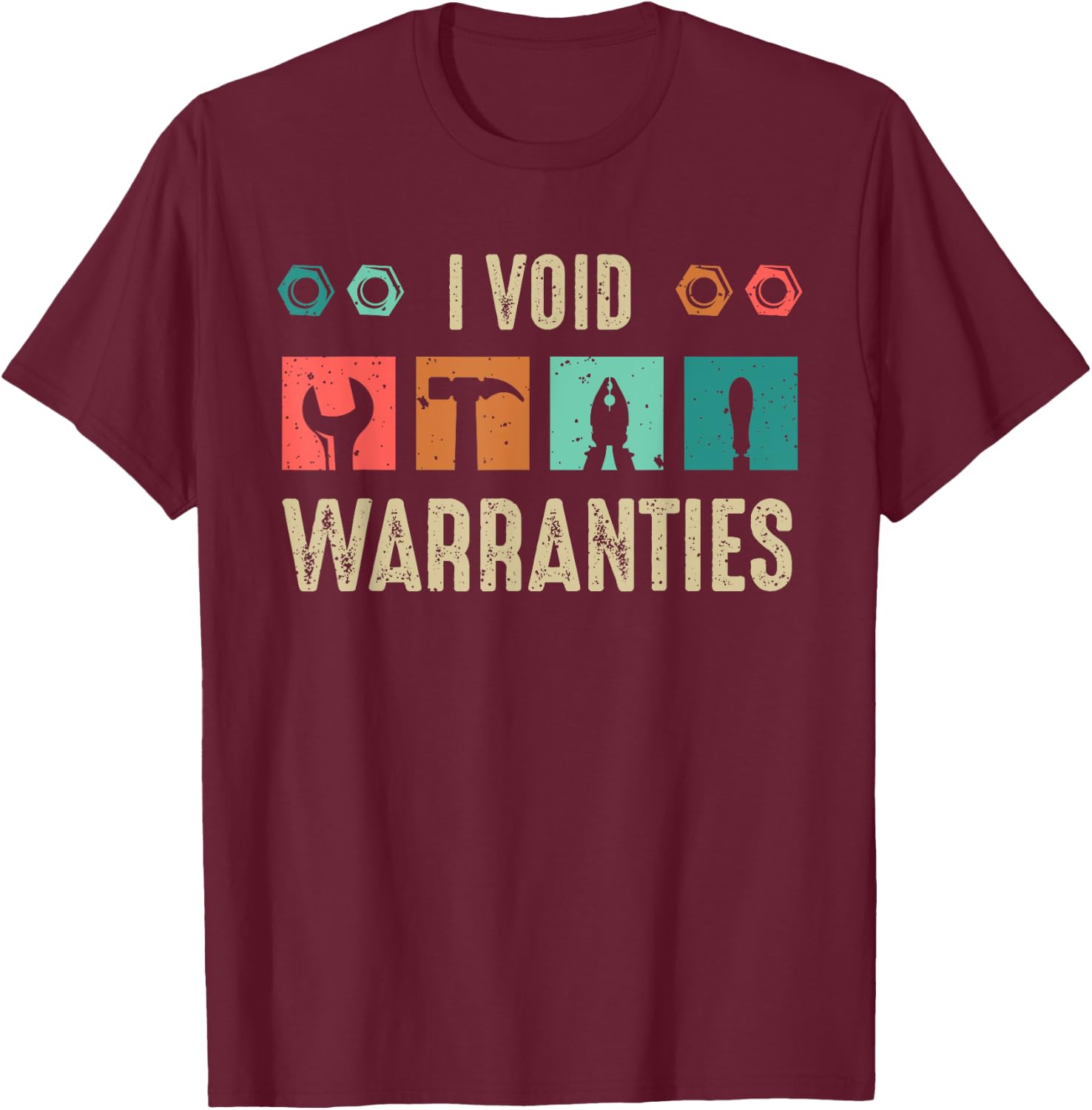 I void Warranties Car Mechanic T-Shirt - T-Shirt | Maroon