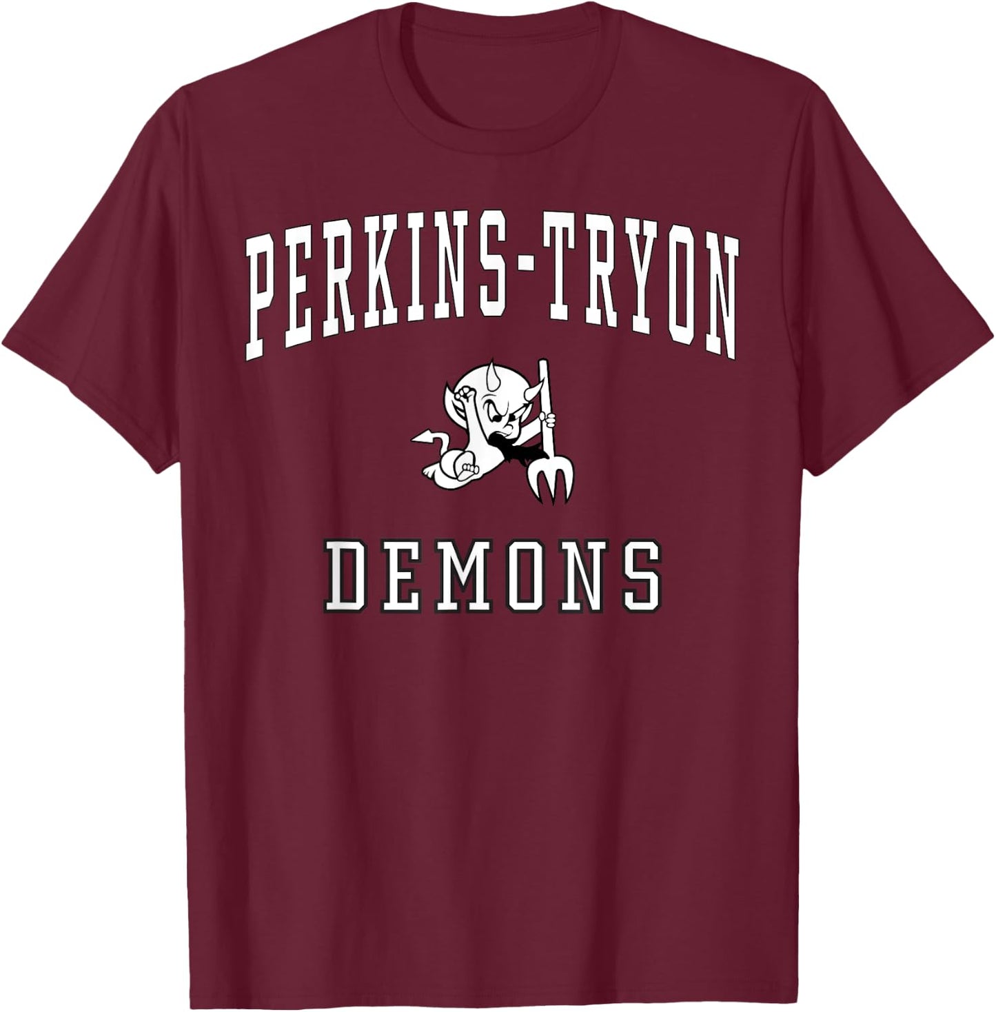 Perkins-Tryon High School Demons C1 T-Shirt - T-Shirt | Maroon