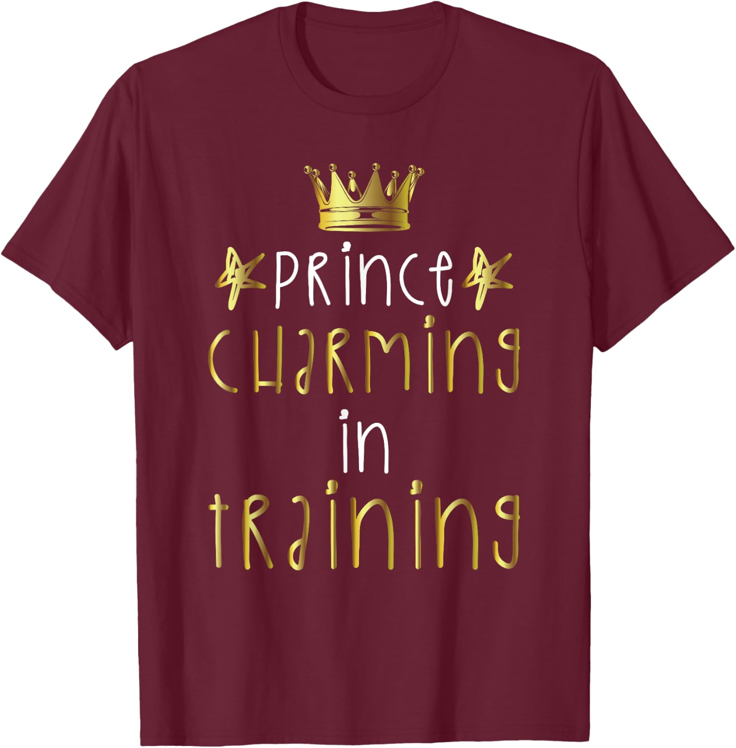 Prince Charming In Training Hero Halloween Lazy Costume Gift T-Shirt - T-Shirt | Maroon