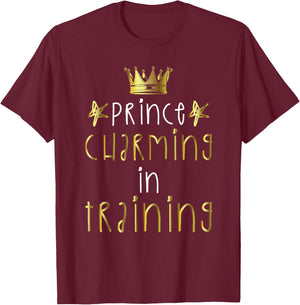 Prince Charming In Training Hero Halloween Lazy Costume Gift T-Shirt - T-Shirt | Maroon
