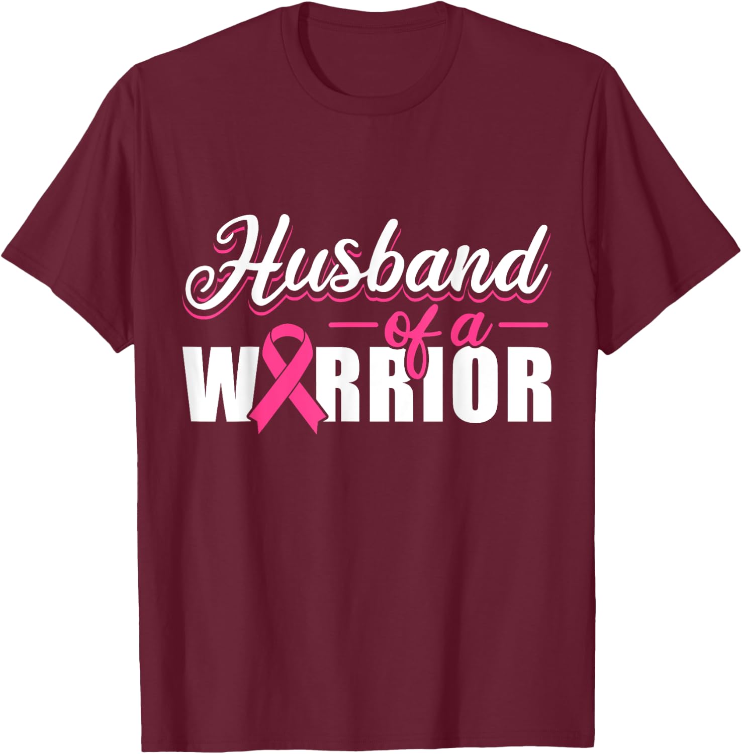 Husband Of A Warrior T-Shirt - T-Shirt | Maroon