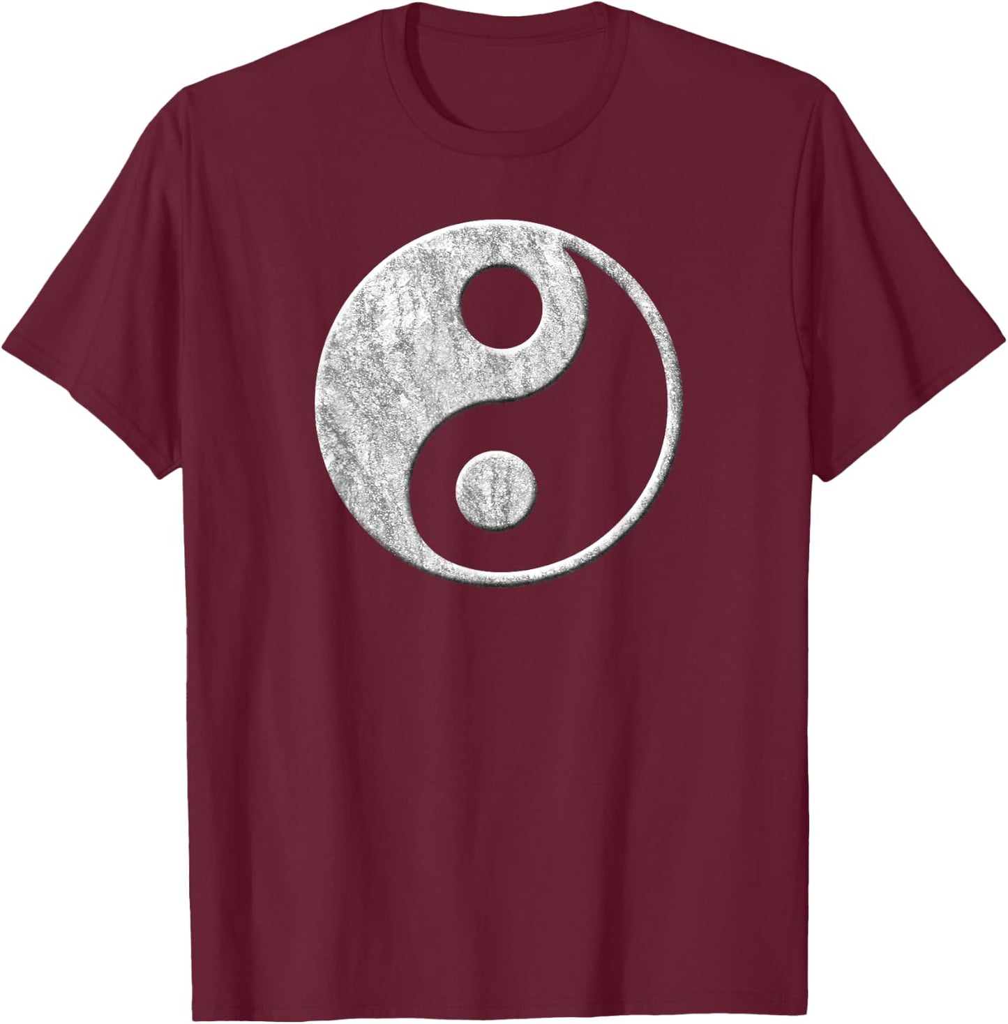 Stylish yin yang symbol without text for spiritual people T-Shirt - T-Shirt | Maroon