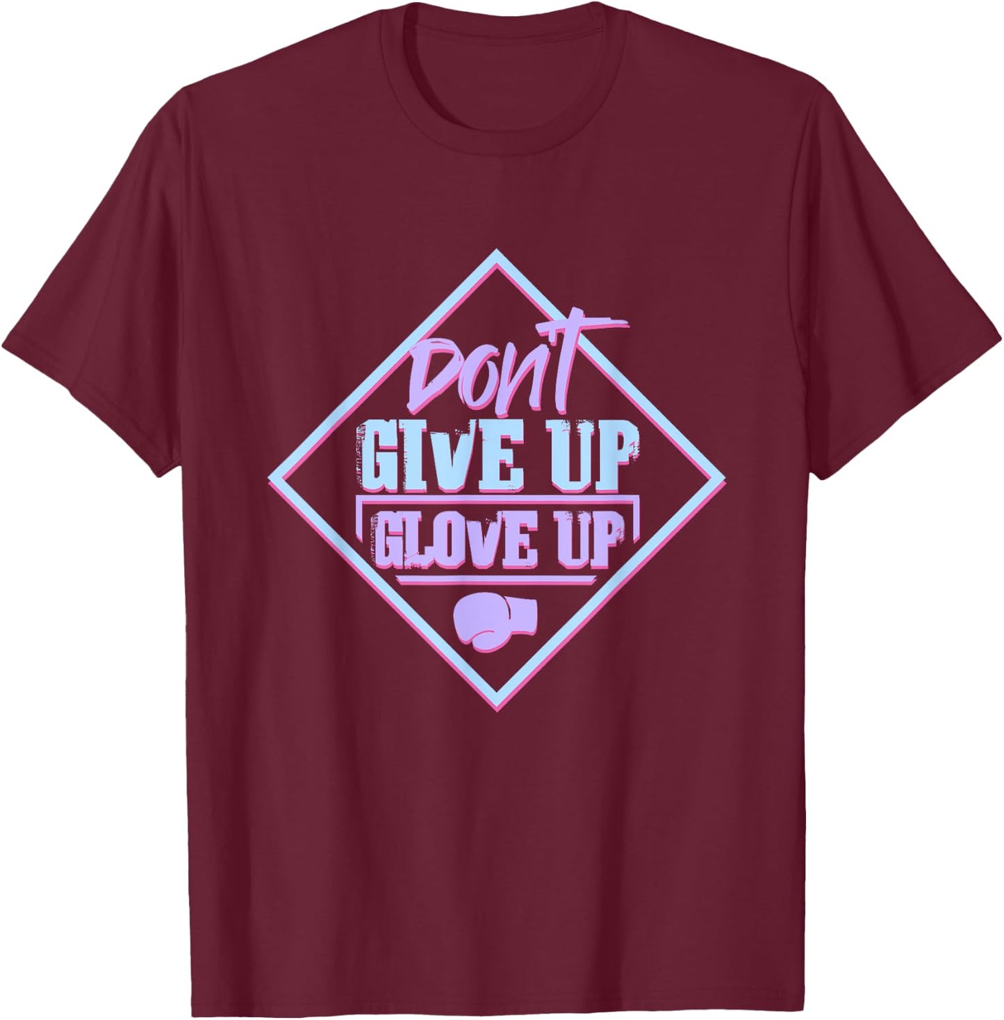 Glove Up for Fitness Boxing Ring - I Love Kickboxing T-Shirt - T-Shirt | Maroon