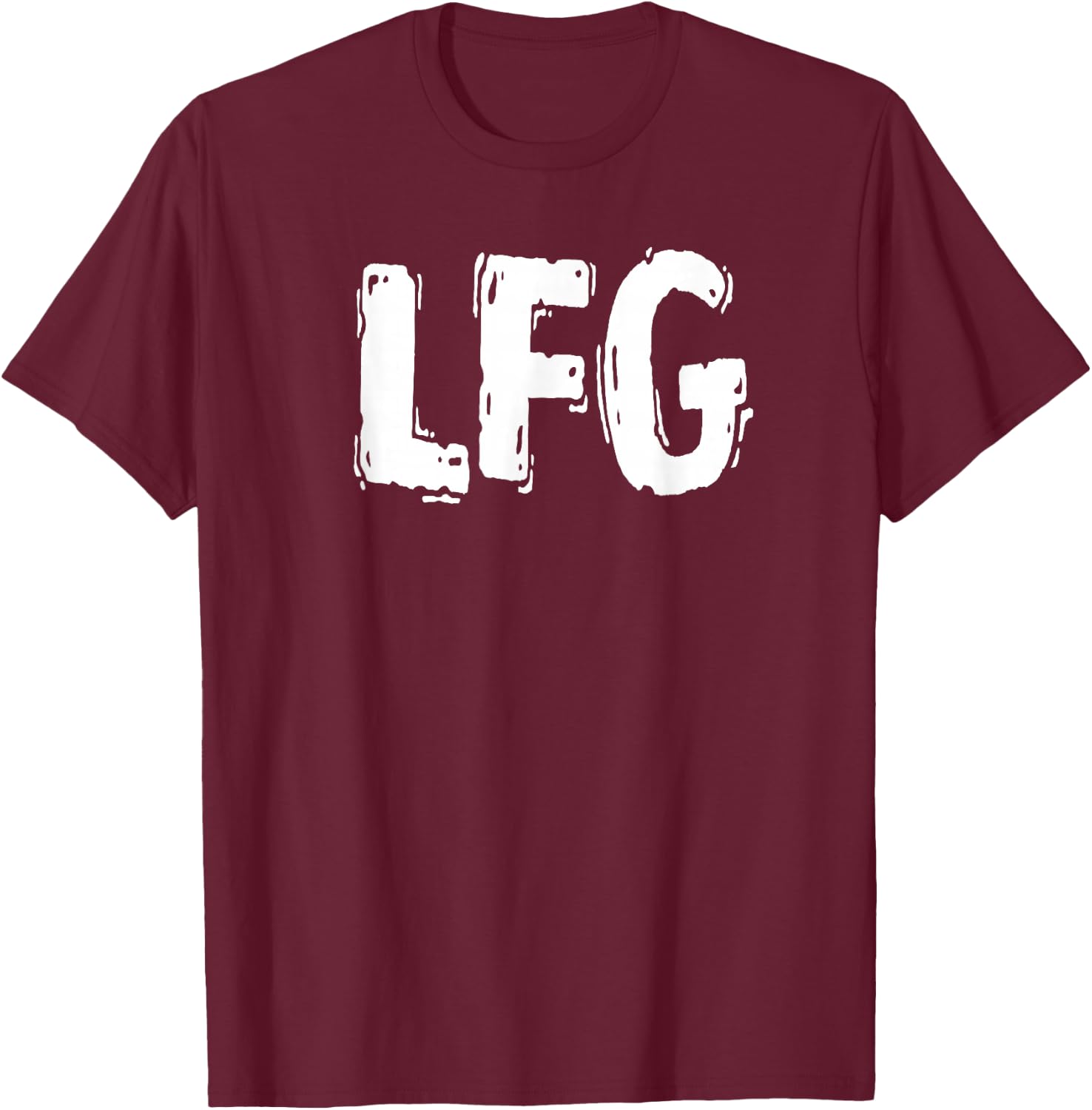 Lfg Bold Text T-Shirt - T-Shirt | Maroon