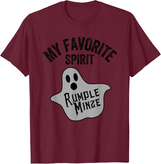 My Favorite Spirit Rumple Minze Funny Halloween Ghost T-Shirt - T-Shirt | Maroon