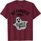 My Favorite Spirit Rumple Minze Funny Halloween Ghost T-Shirt - T-Shirt | Maroon