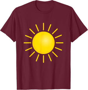Sun Halloween Costume Funny Halloween T-Shirt - T-Shirt | Maroon