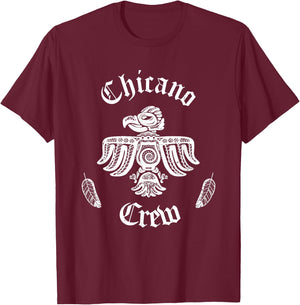 Chicano Crew Shirt | Mexican Huelga Bird Shirt Chicano T-Shirt - T-Shirt | Maroon