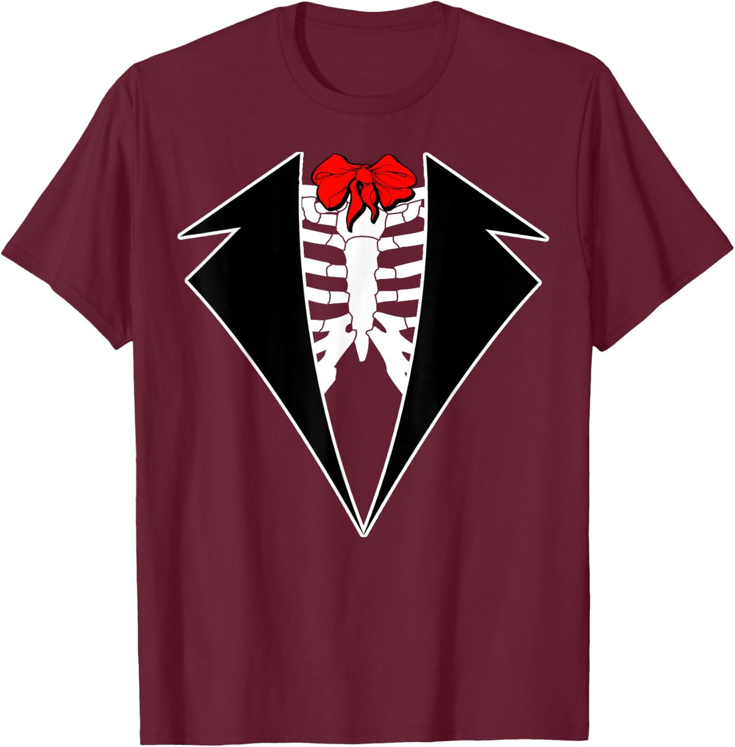 Men's El Novio Muerto Day Of the Dead Groom Costume T-Shirt - T-Shirt | Maroon