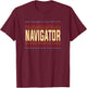 Navigator Job Title Vintage T-Shirt - T-Shirt | Maroon