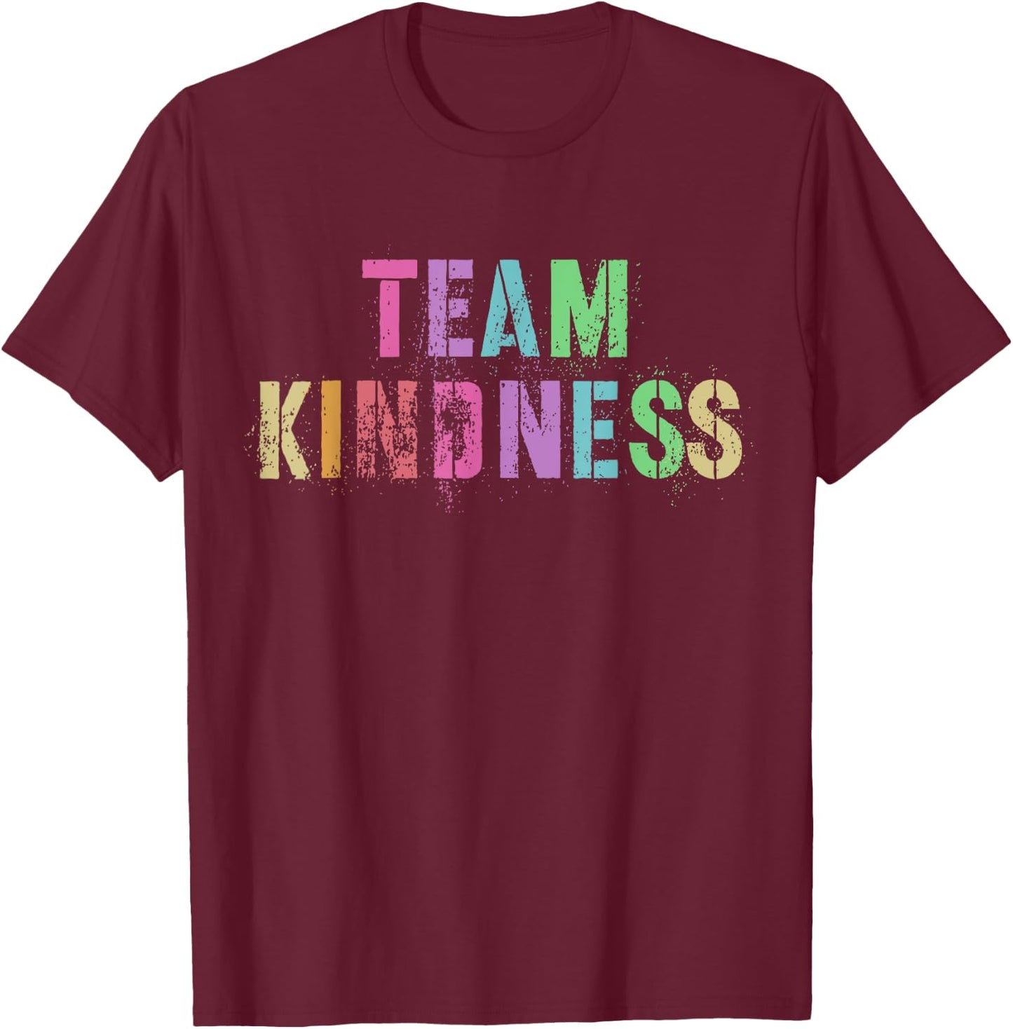 Vintage TEAM KINDNESS Teacher Be Kind Buddy Unity Day SPED T-Shirt - T-Shirt | Maroon