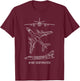 B-66 Destroyer American Jet Bomber Blueprints T-Shirt - T-Shirt | Maroon