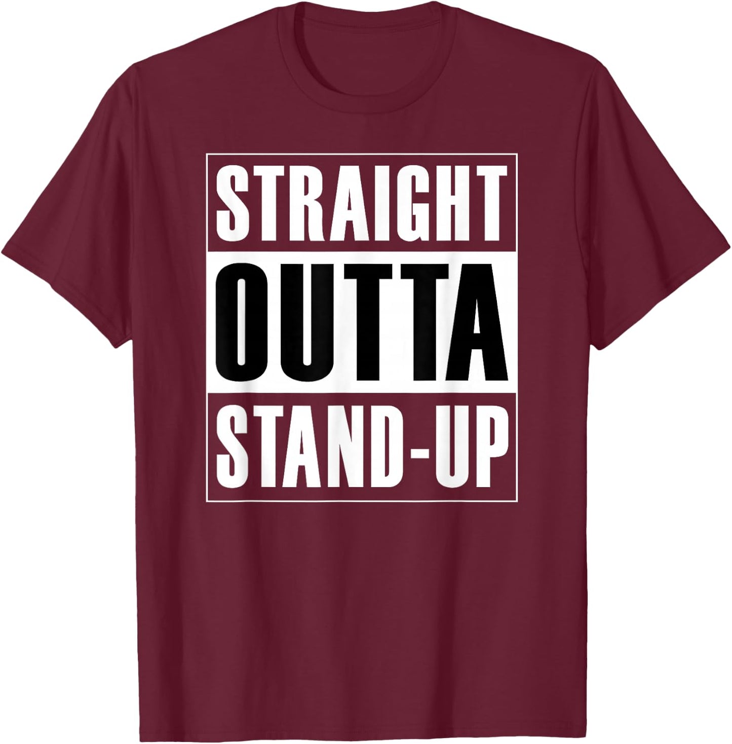 Straight Outta Stand-up - Agile Scrum Funny T-Shirt - T-Shirt | Maroon