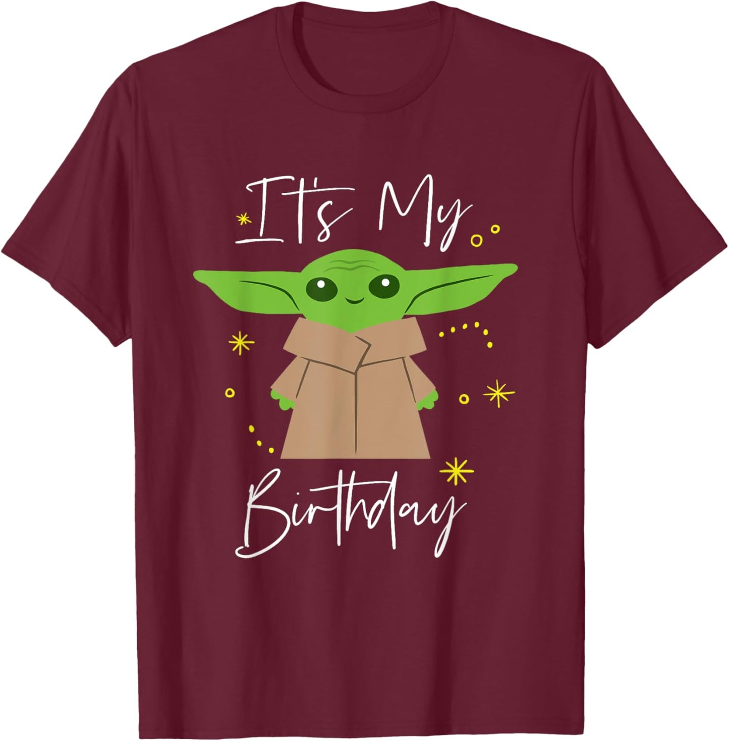 Star Wars The Mandalorian The Child It’s My Birthday T-Shirt - T-Shirt | Maroon