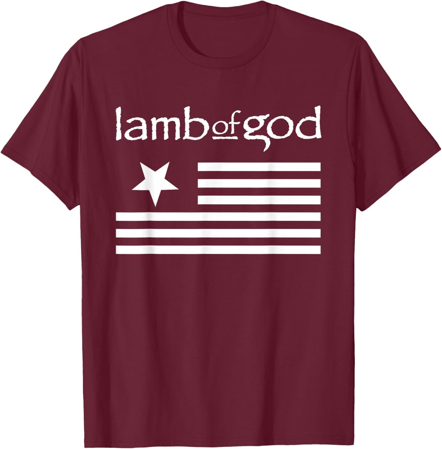 Lamb of God – Flag T-Shirt - T-Shirt | Maroon