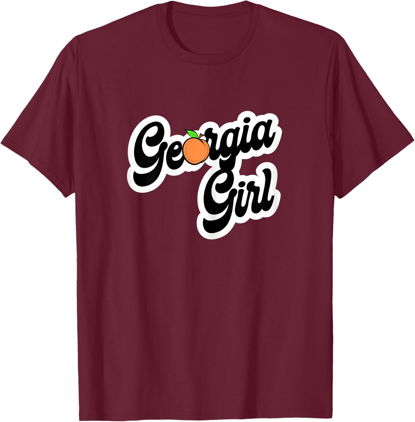 Georgia Girl product vintage Peach T-Shirt - T-Shirt | Maroon
