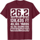 Cool Marathon Art Men Women Marathoner Running 26.2 Finisher T-Shirt - T-Shirt | Maroon