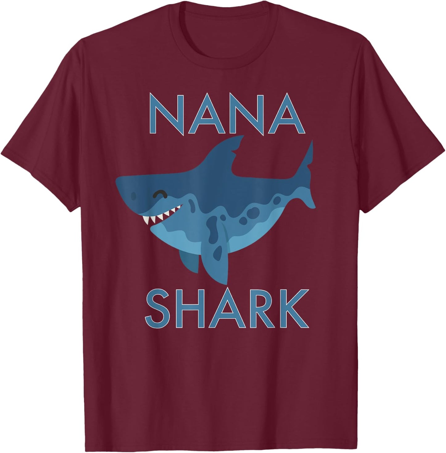 Cute Nana Shark Grandma Matching Family T-Shirt - T-Shirt | Maroon