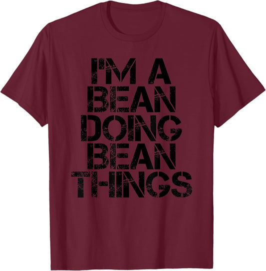 BEAN Funny Surname Family Tree Birthday Reunion Gift T-Shirt - T-Shirt | Maroon