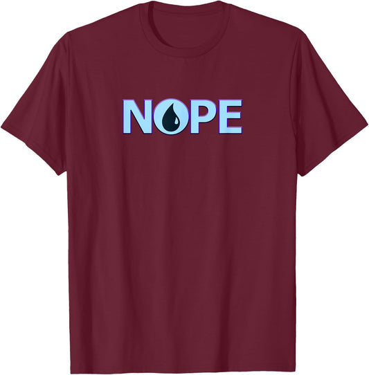 Nope | Blue Magic | Island Mana Symbol T-Shirt - T-Shirt | Maroon