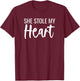 She Stole My Heart And I'm Keeping It Matching Couples T-Shirt - T-Shirt | Maroon