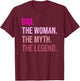 Gigi Woman Myth Legend Shirt Funny Mother's Day T-Shirt - T-Shirt | Maroon