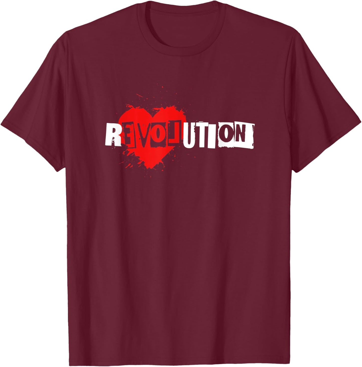 Love Revolution Protest T-Shirt - T-Shirt | Maroon