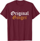 Original Ginger - Redhead Gangsta - Funny Redheaded T-Shirt - T-Shirt | Maroon