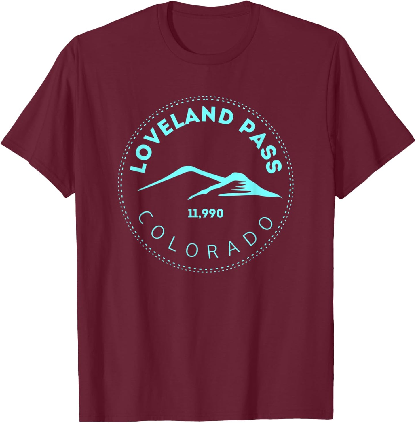 Loveland Pass Colorado Elevated Mountain Backcountry T-Shirt - T-Shirt | Maroon
