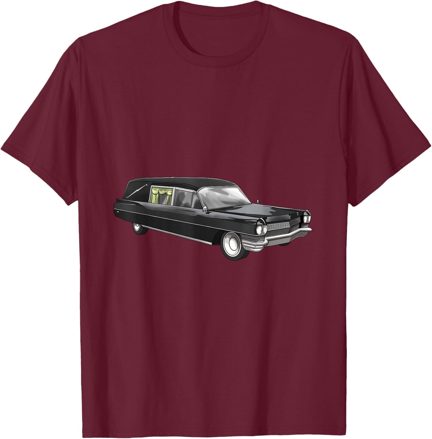 Funeral Director Shirts Funny Funeral Car Hearse Vehicle T-Shirt - T-Shirt | Maroon