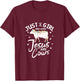 Cow Jesus Christian Just A Girl Who Loves Jesus and Cows T-Shirt - T-Shirt | Maroon