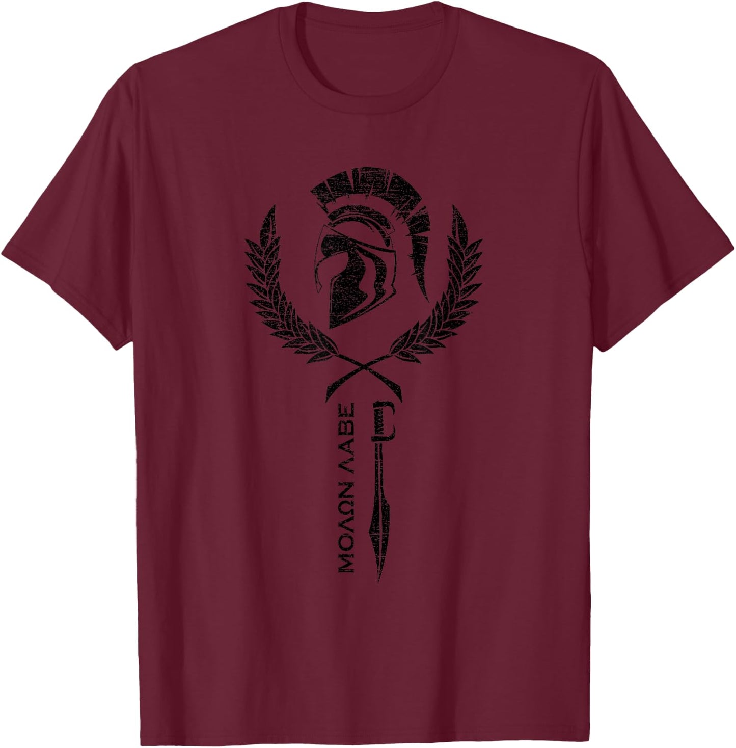 Sparta Warrior Fitness - Molon Labe T-Shirt - T-Shirt | Maroon
