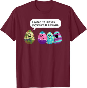 Funny Army or Military Easter Gift T-Shirt - T-Shirt | Maroon