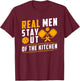 Real Men Stay Out Of The Kitchen Pickleball T-Shirt - T-Shirt | Maroon
