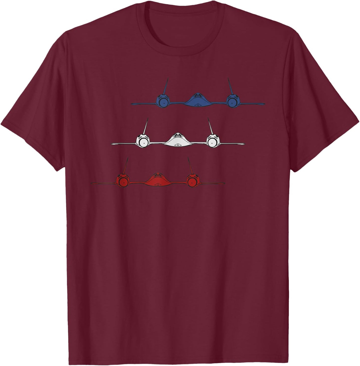 SR-71 US Military Aircraft Black Bird Jet T-Shirt - T-Shirt | Maroon
