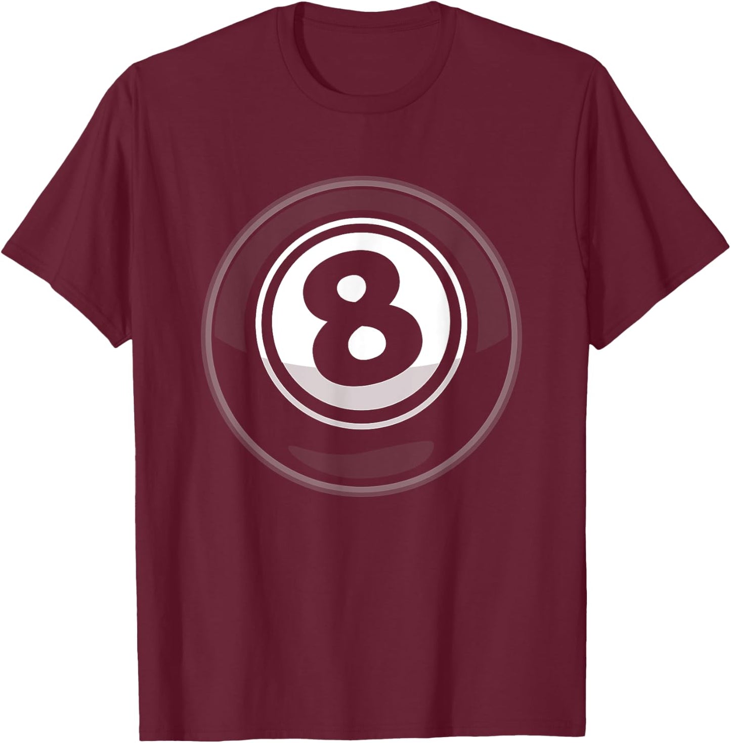 Matching Halloween Costume Set Billiard Balls 8 Ball T-Shirt - T-Shirt | Maroon