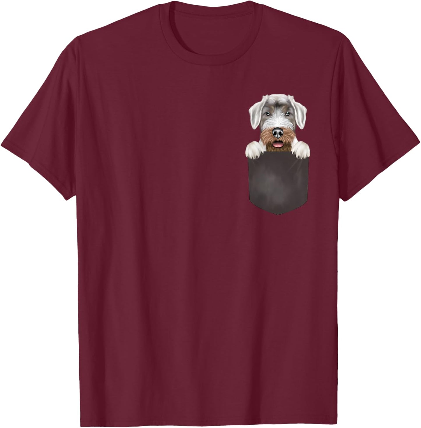 Dog In Pocket Funny Dog Lover Sealyham Terrier T-Shirt - T-Shirt | Maroon