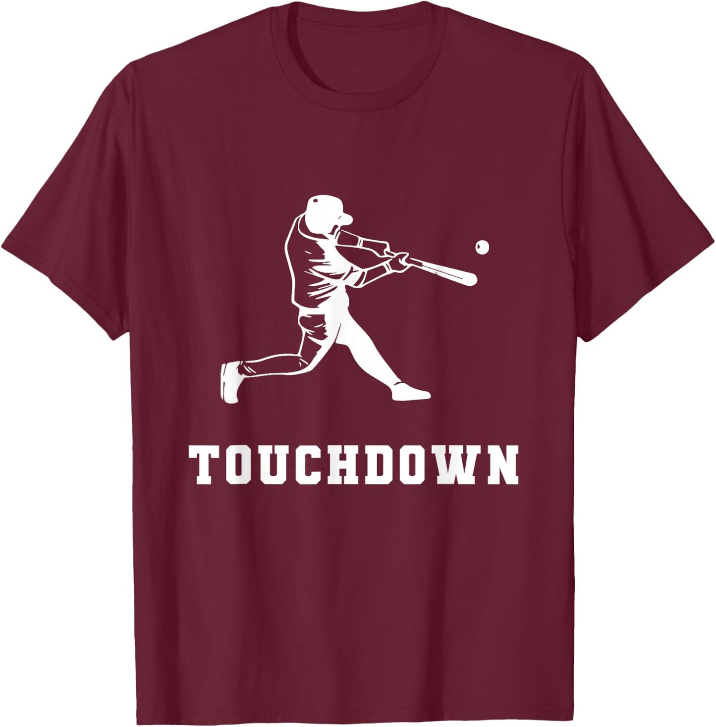 Touchdown Baseball Humor Funny Touchdown Baseball Mix-up T-Shirt - T-Shirt | Maroon